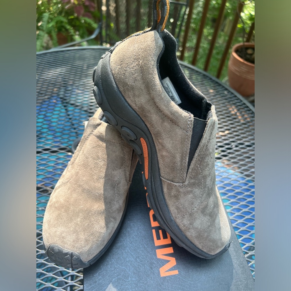 NWOT Merrill Women’s 8.5 Gunsmoke Jungle Moc J60788 Suede Slip-on